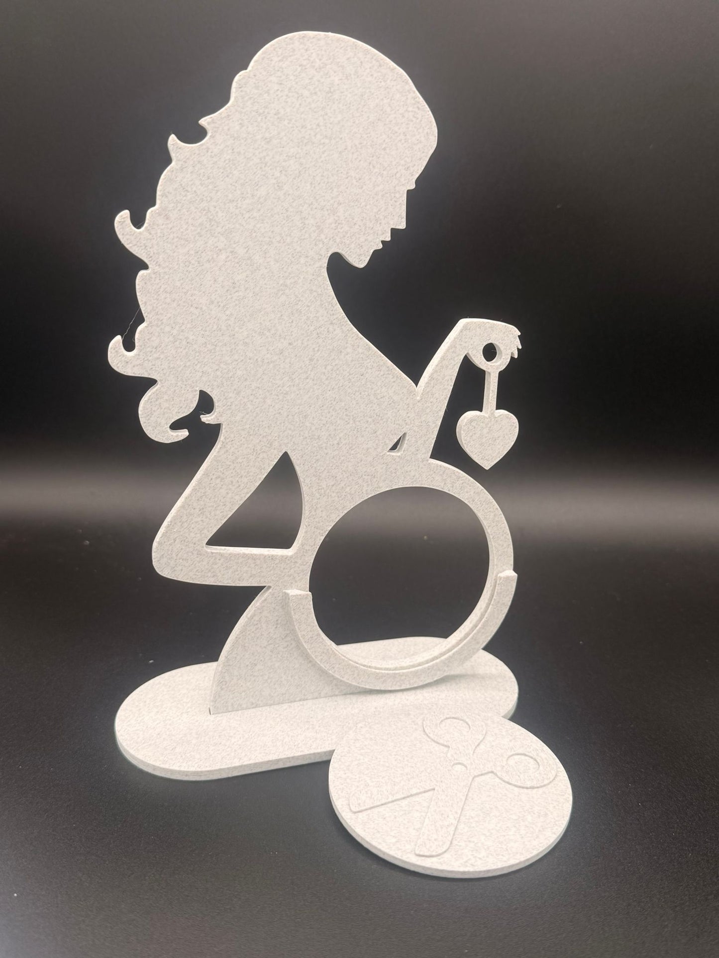 Ultrasound photograph holder - marble‑effect