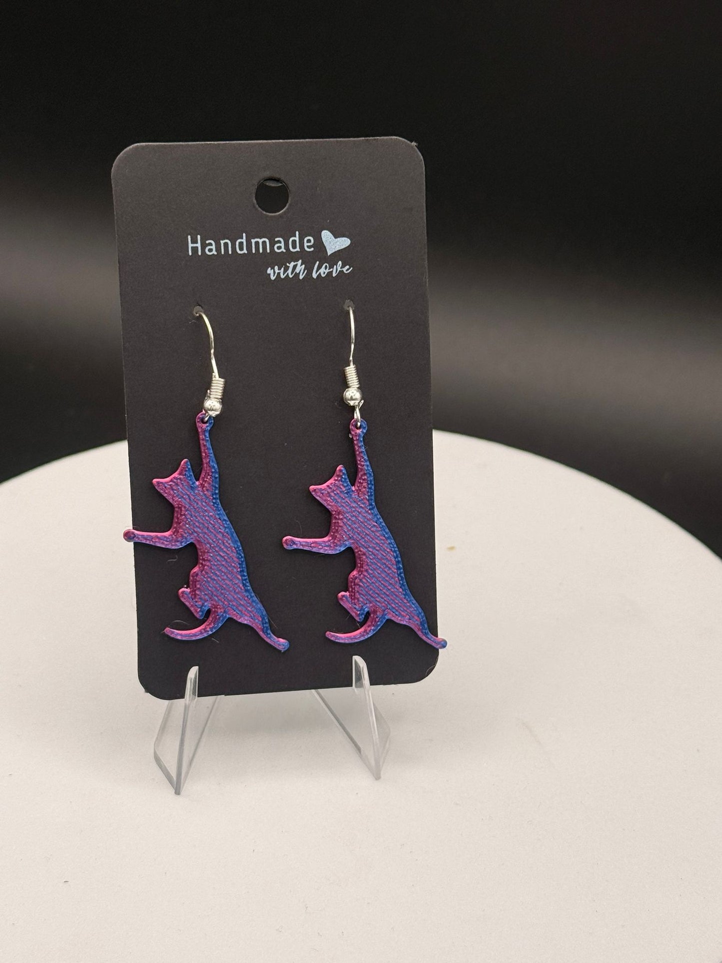 Earrings - hanging cats