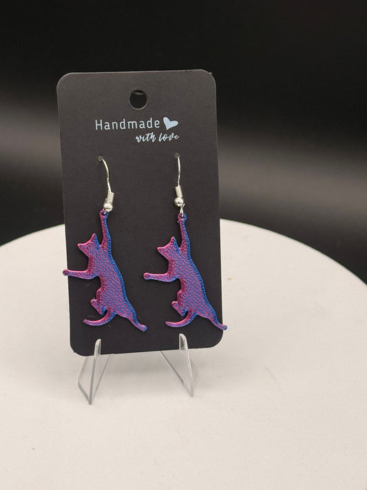 Earrings - hanging cats